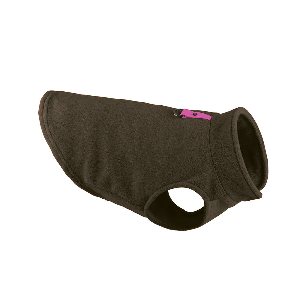 Dog clothing thickened solid color fleece pet dog supplies